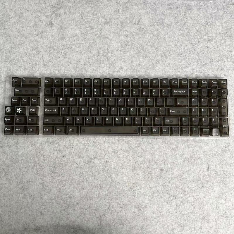 クロスボーダー115キー四面透明キーキャップカスタマイズオリジナル高MDA高価値クロス軸マット透明キーキャップ|undefined