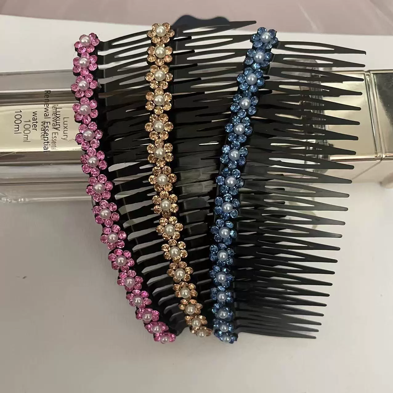 Сломанный организатор волос, большой сливовый зажим с rhinestones для расчесывания челки, назад головы, зафиксированный не скользит