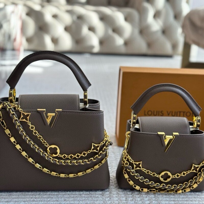 Cross-Border L Luxury Handbag Capucines with Leather Chain, Complete Set Packaging, Exclusively for Foreign Trade Wholesale, One-Piece Delivery Cross-Border L Luxury Handbag Capucines with Leather Chain, Complete Set Packaging, Exclusively for Foreign Trade Wholesale, One-Piece Delivery