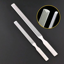 现货美甲工具修甲四面锉不锈钢指甲锉加厚修脚锉刀 灰指甲打磨条