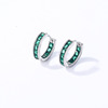 Zirconium, earrings, fashionable advanced small design accessory, light luxury style, bright catchy style