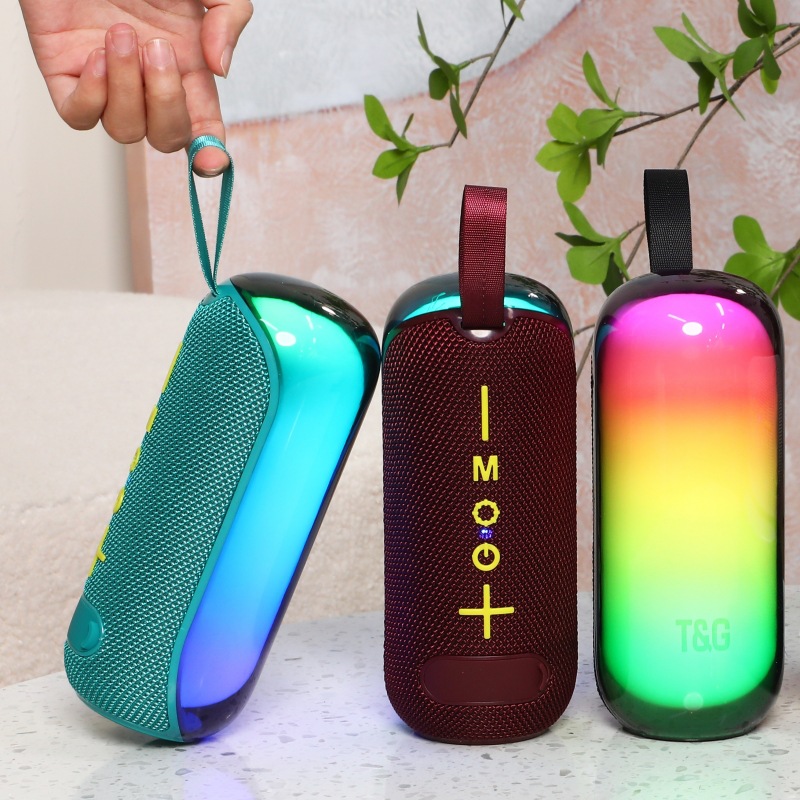 Transfronterizo nuevo TG448 altavoz Bluetooth RGB luz de atmósfera portátil pequeño subwoofer tarjeta de audio Bluetooth