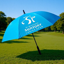 出口日本Suntory全纤维骨自动数码印刷全遮光黑胶布27寸高尔夫伞