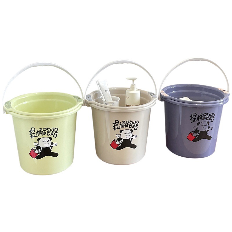 Handheld plastic bucket for home use