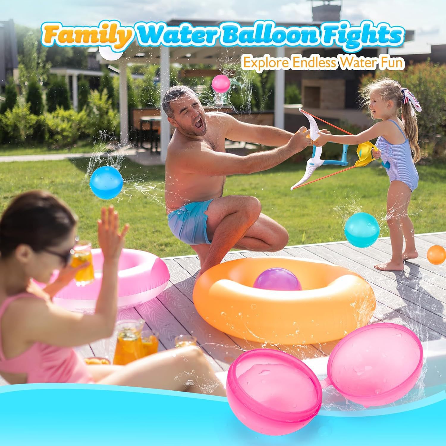 Amazonas de alta calidad reutilizable balón de agua de absorción balón de agua de silicona balón de agua de silicona