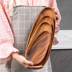 Acacia wood special-shaped tray nut snack wooden plate creative tableware dish living room home snack dry fruit plate