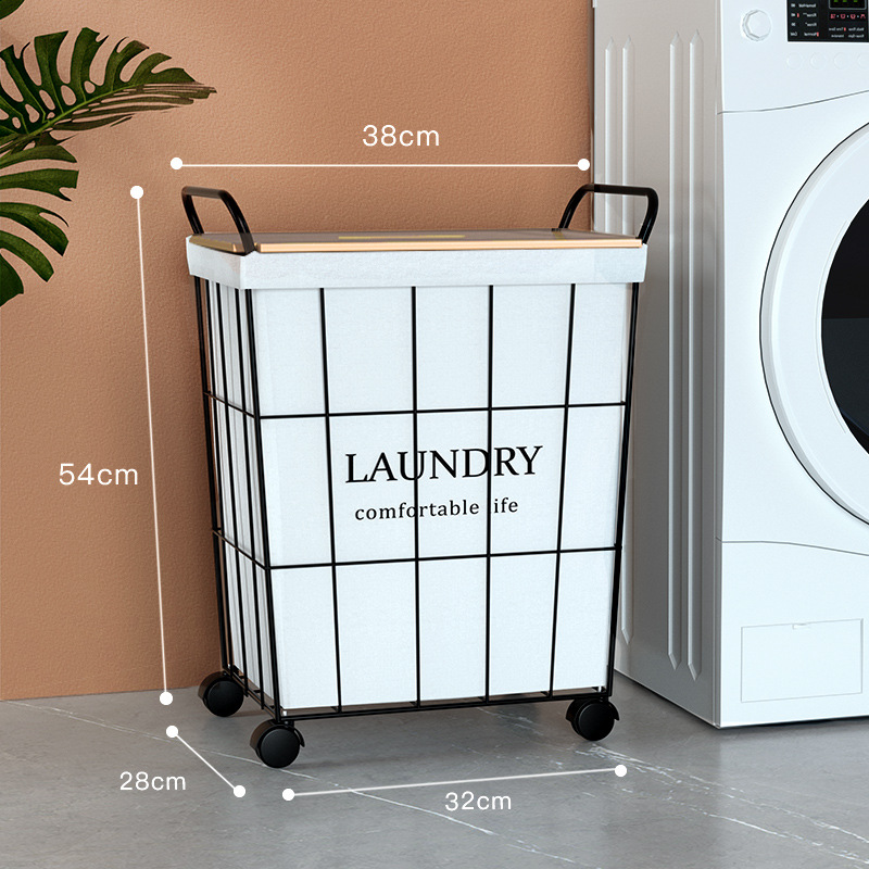 Cesta de lavandería hogar ropa sucia cesta de almacenamiento ins Wind Net almacenamiento rojo Lou cesta de lavandería cubo ropa sucia cesta al por mayor