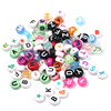 Acrylic Drip oil letter beads color transparent single beads loose bead signature bead DIY accessories puzzle English beads