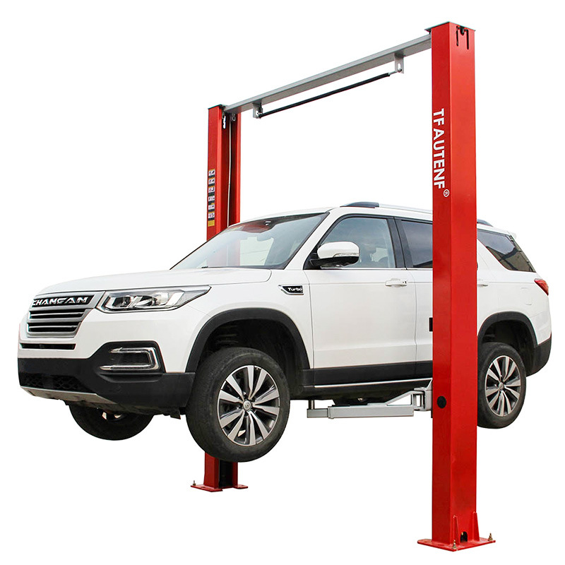 Los fabricantes suministran el elevador hidráulico del coche de la elevación del pórtico de la columna doble económica