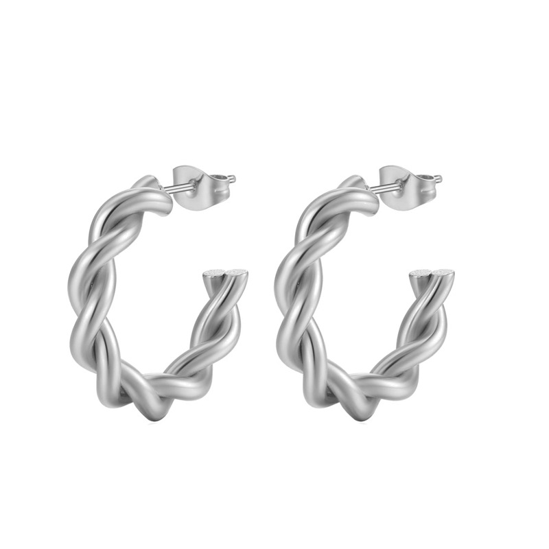 Cobre especial transfronterizo plateado 18K pendientes de oro real pendientes de alto grado pendientes geométricos de las mujeres pendientes de estilo frío pendientes simples de las mujeres