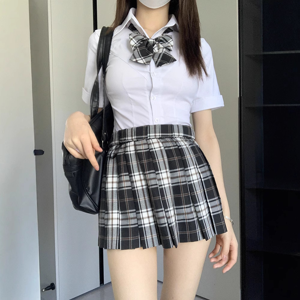 THORNY RABBIT 오리지널 JK 유니폼 신축성있는 순수한 흰색 슬림 허리 셔츠 다목적 순수 정욕 스타일 핫 소녀 슬리밍 탑