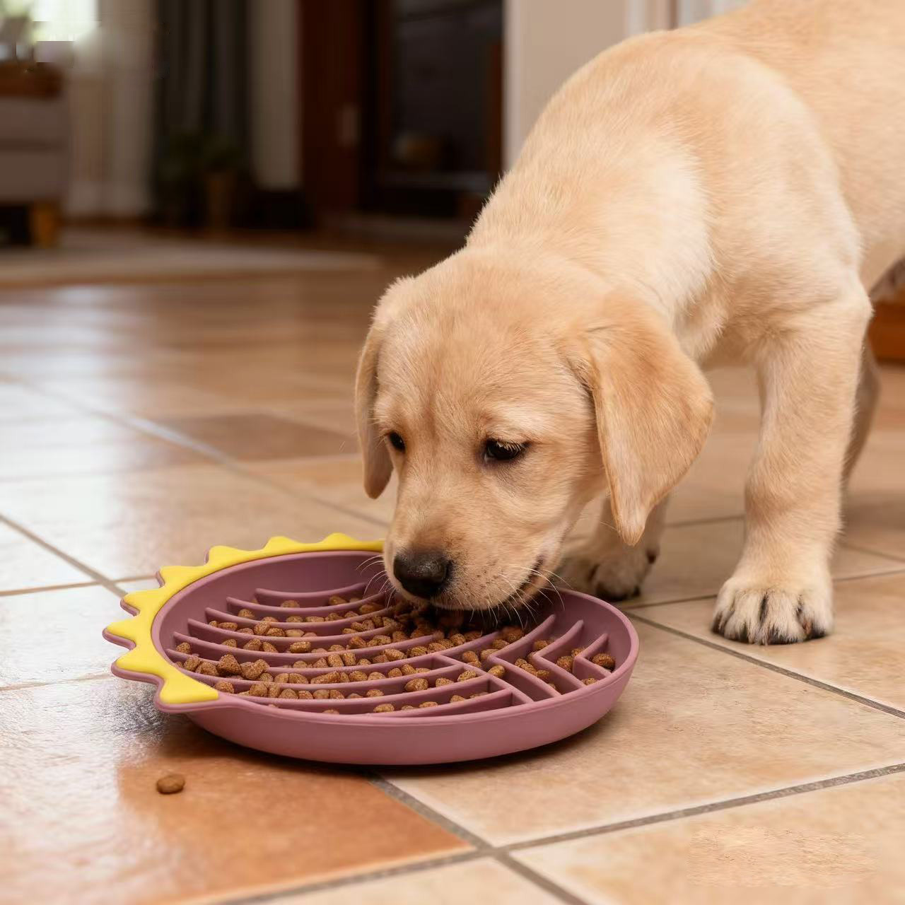 Silicone Pet Slow Food Bowl for Dogs with Suction Cup Dog Food Bowl Slow Food Anti-Choking Licking Plate Dog Bowl Anti-Knock over Supplies