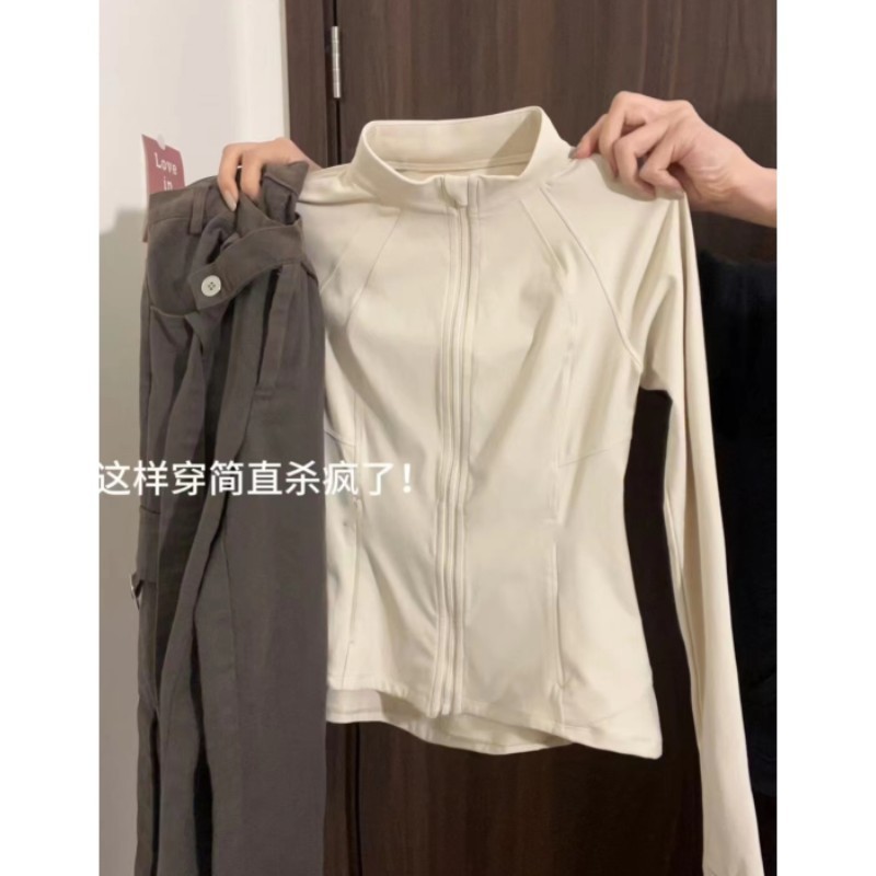 女性のためのスタンドアップカラースリム日焼け防止服 2025 新しい抗 UV ヨガ服夏薄いアイスシルククールジャケット女性のための|undefined