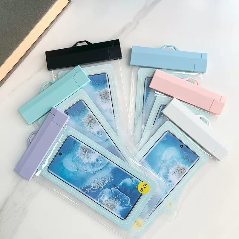 手机防水袋可触屏拍照外卖骑手密封手机套游泳潜水透明防水手机袋