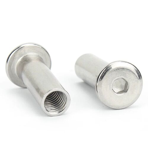 Factory direct 304 stainless steel splint chamfer nut to lock furniture screw to knock hexagon socket nut
