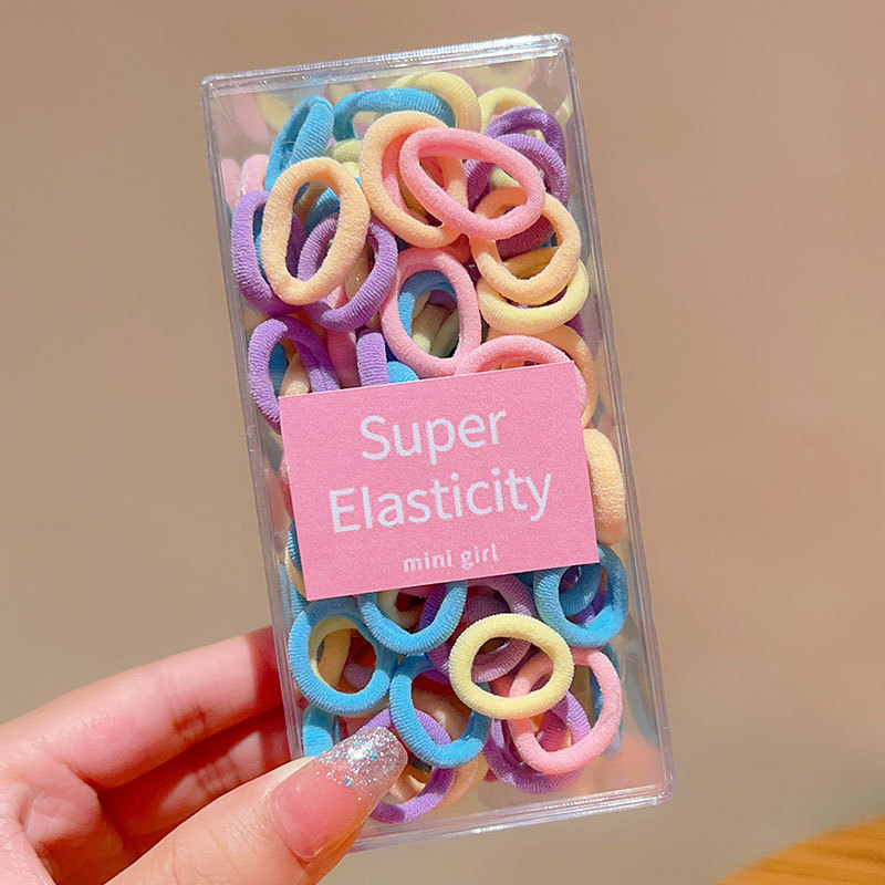 Banda de goma para niños cabeza de corbata femenina chica de alto aspecto no duele el pelo trenza de bebé cabeza cuerda chica Cola de Caballo banda de goma anillo de goma