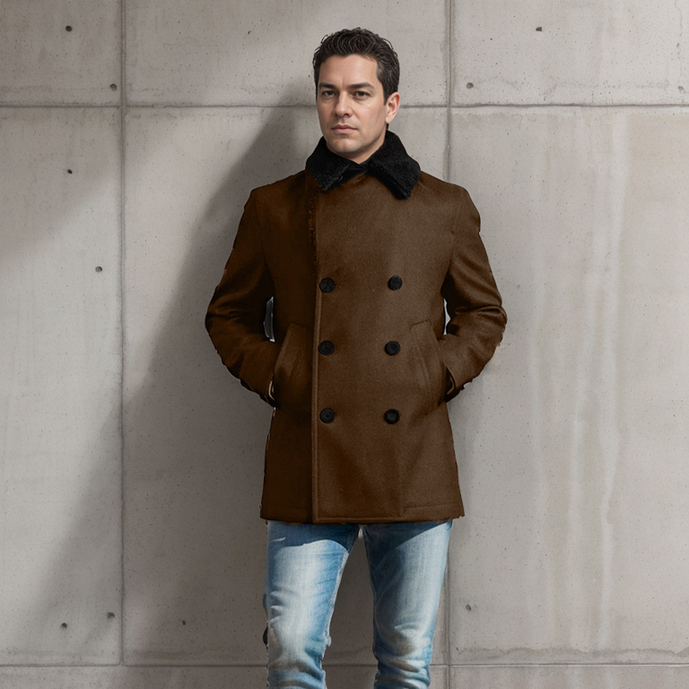 2024 herfst en winter double breasted katoen kasjmier Britse heren slim fit wollen jas_voghion.com