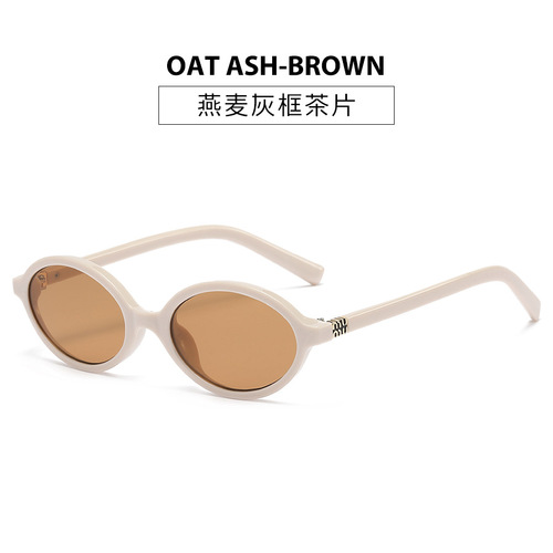 New Small Frame Cat-Eye Sunglasses, 23 Yuan Ying Style Y2K Retro Bookworm Round Sunglasses for Women and Men