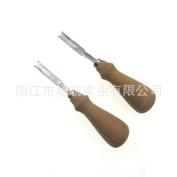 削边器 削薄刀 皮革DIY工具 法式宽铲边器 木柄削边器 宽边削薄铲