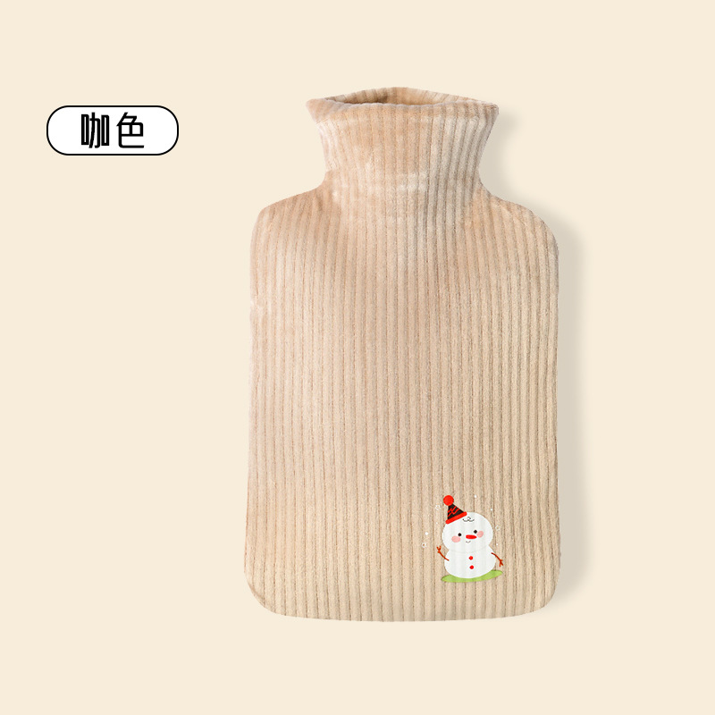 Lescher bolsa de agua caliente inyección de agua del hogar cubierta de terciopelo a prueba de explosiones impresión riego mano caliente PVC bolsa de agua caliente al por mayor