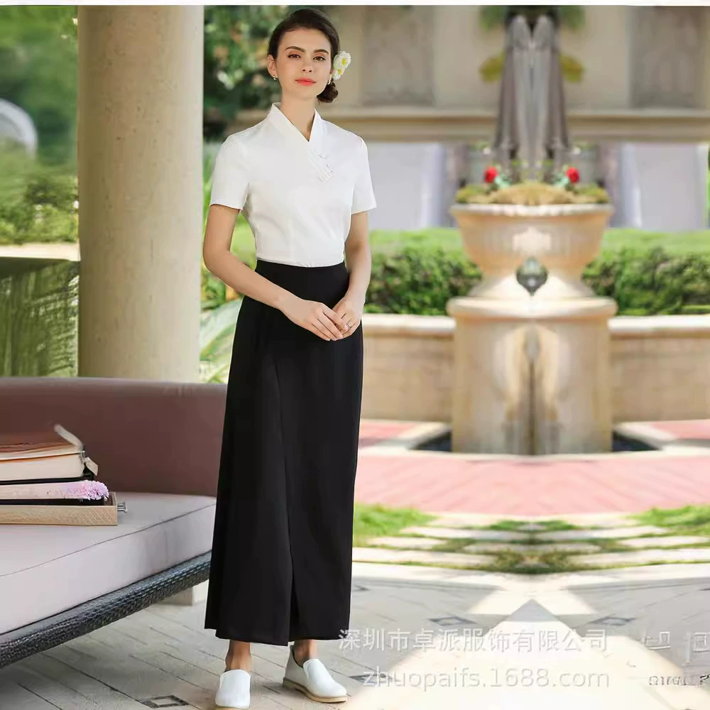 Новый Slim Fit Парикмахерская спа клуб здоровья отель техник сопровождающий лобби стойка регистрации Рабочая форма