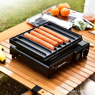 8-Tube Sausage Grill Machine, Hot Dog Commercial Sausage Mold, Sausage Grilling Tool, Griddle for Street Vending, Gas Sausage Grill Machine