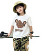 Summer Japanese children's cartoon short sleeve T-shirt for boys, jacket, children's clothing, with sleeve