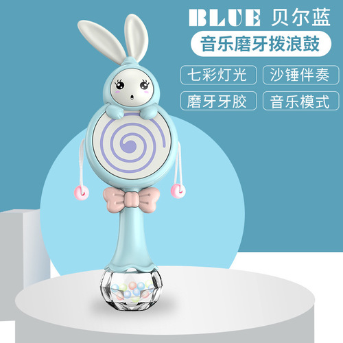 New baby toy rattle newborn baby tambourine 6-12 months old rabbit hand rattle toy gift