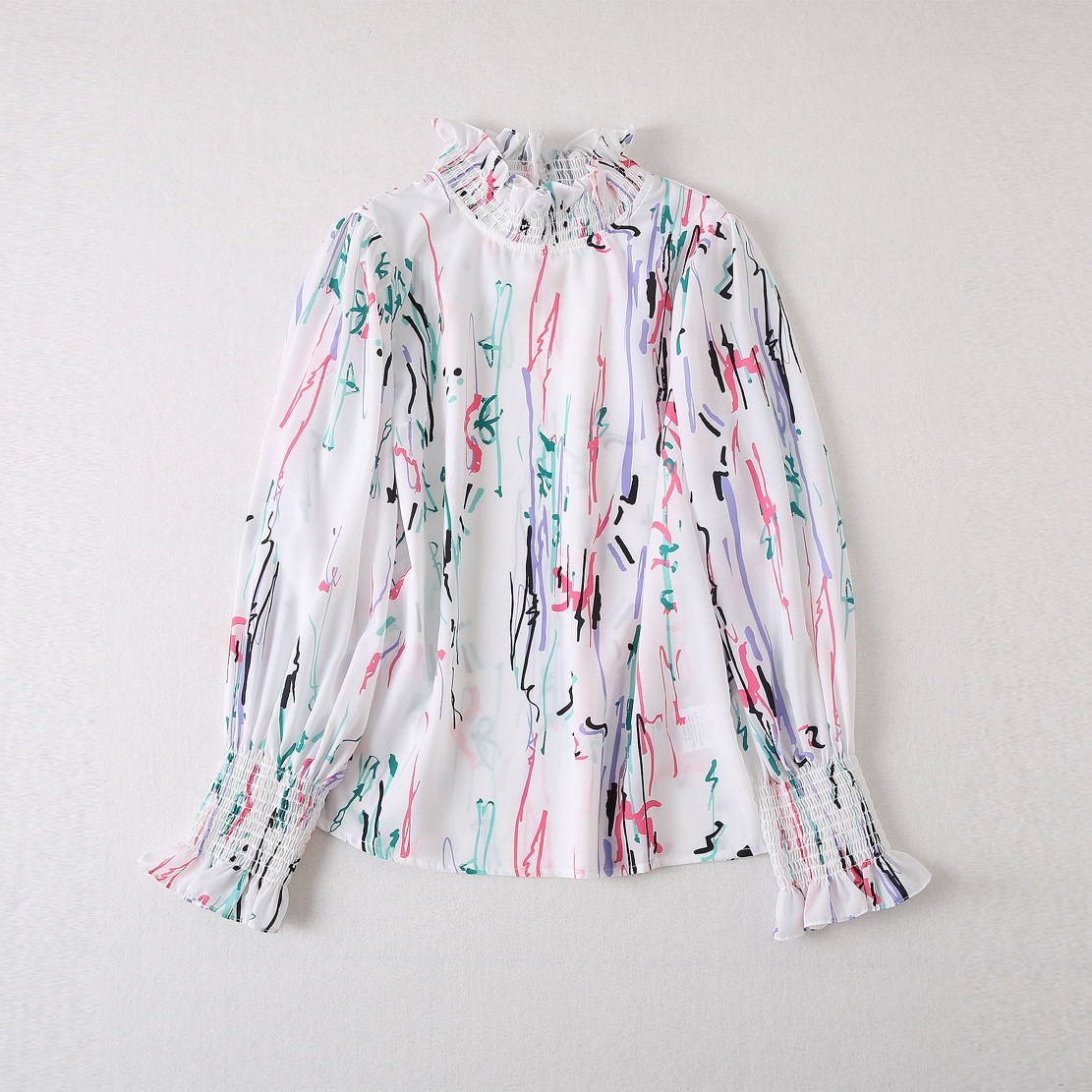 0730-04 王鸥打揽彩条上衣+压褶裙295 (7).jp