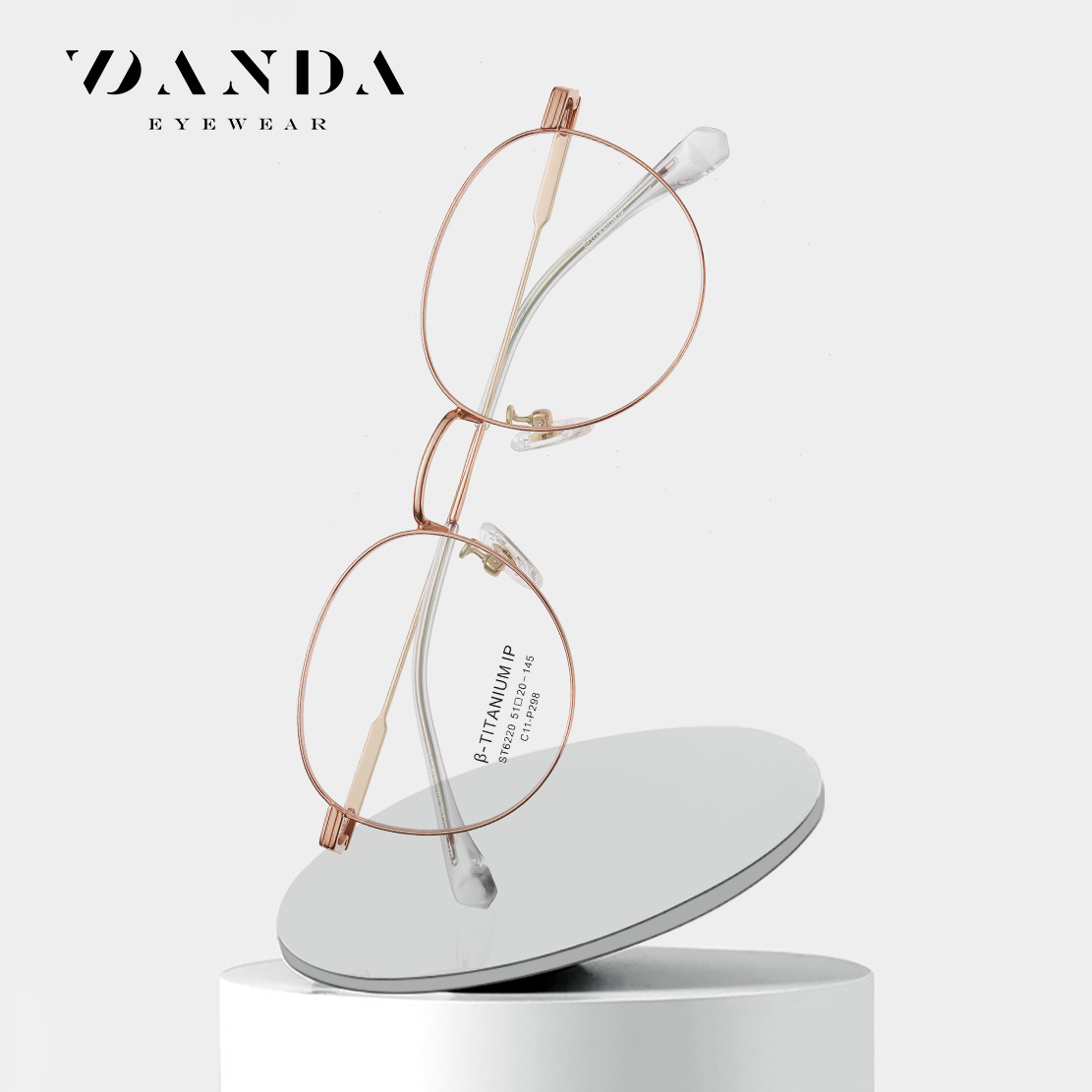 Nueva Oval ultra-ligero gafas de marco de la miopía de las mujeres gafas de titanio puro marco ST6220 de alta calidad IP de galvanoplastia gafas de moda