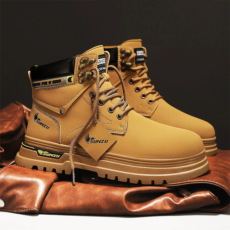 Высокие ботинки (Martens) — противоскользящие рабочие и походные, осенние, размеры 39–44