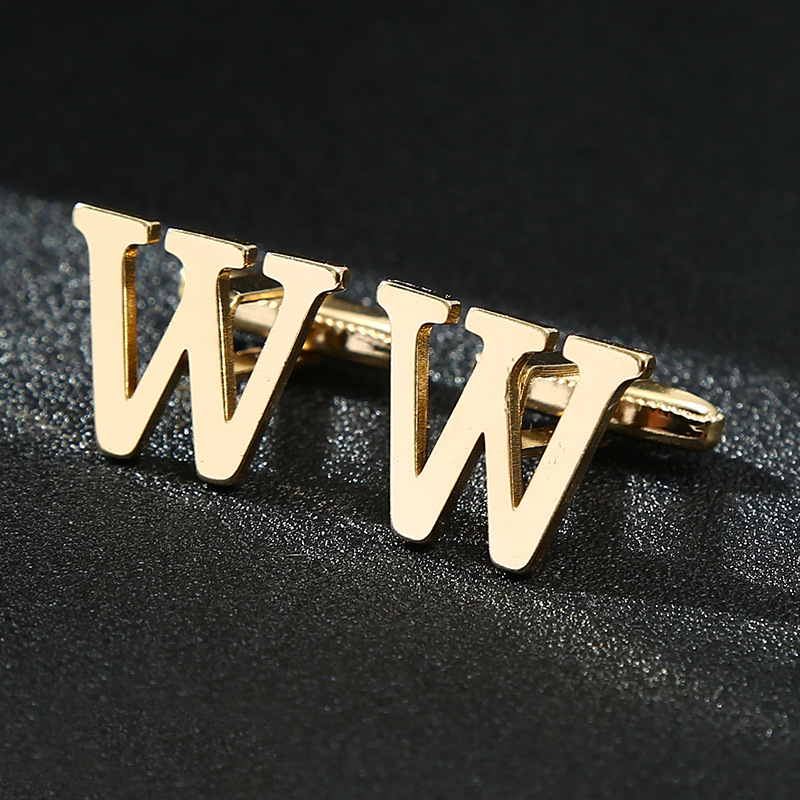 Vintage Style Letter Iron Plating Unisex Cufflinks display picture 9