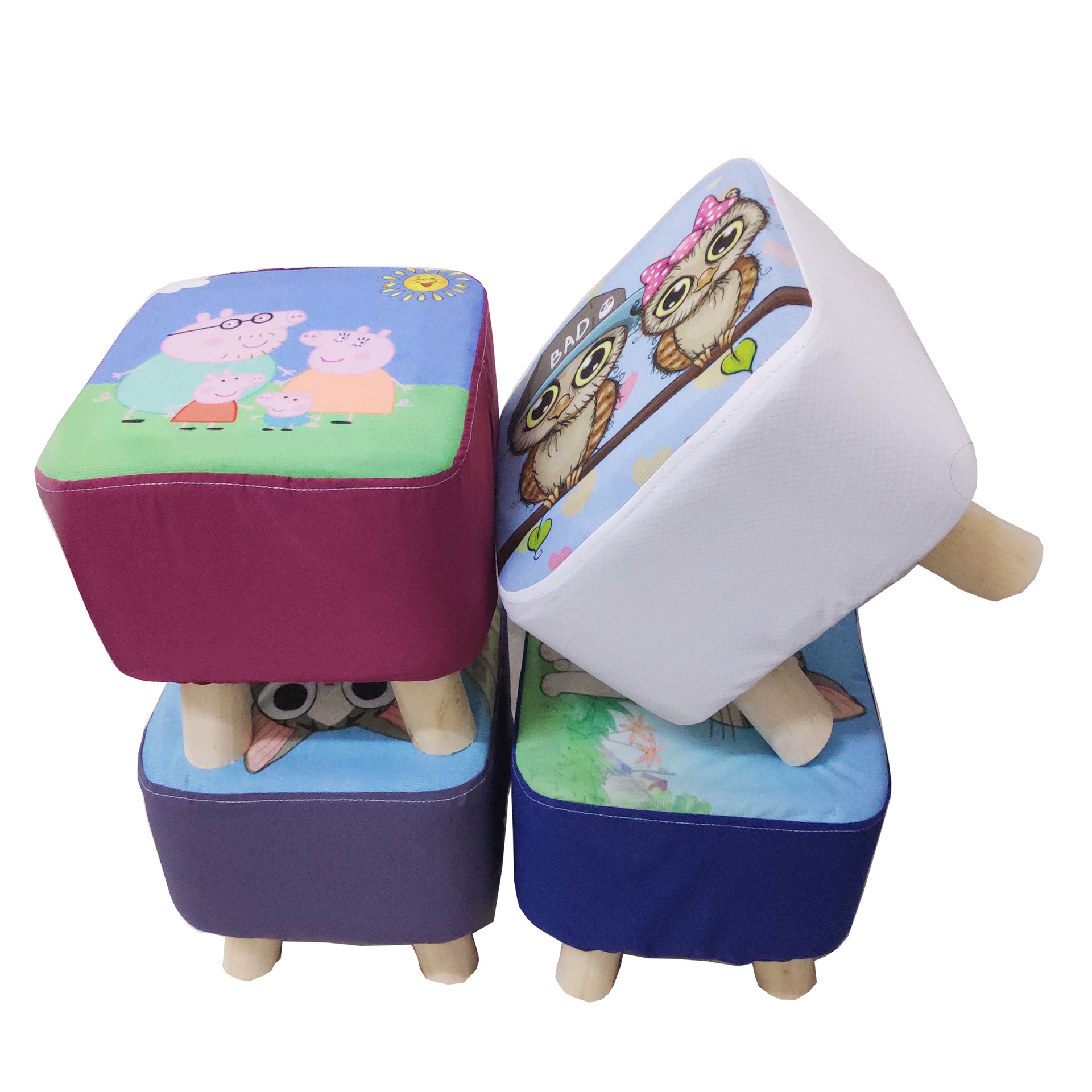 Taburete de tela casero taburete bajo taburete pequeño taburete de madera sólida sala de estar dormitorio puerta de cambio de zapatos taburete para adultos niños