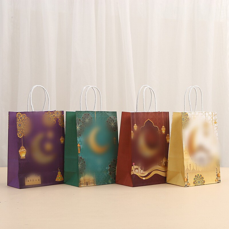 Brown Packing Paper Paper Bag Moon Festival Gift Bag Candy Handbag Shopping Mall Shopping Bag Wholesale Takeaway Bag