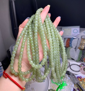 Hetian Jade Qinghai Material Qingshui Old 108 Necklace Lanyard Jade Pendant Bracelet Bracelet diy Accessories