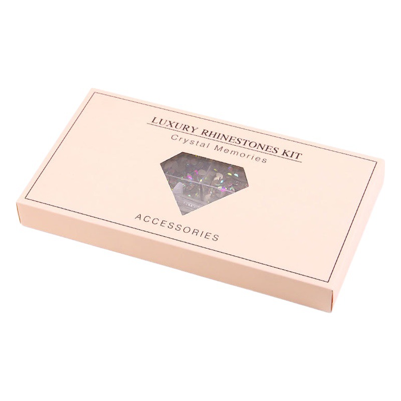 Clavo transfronterizo 21 rejilla rhinestone en caja taladro de uñas plano en forma especial diamante uñas rhinestone joyería traje al por mayor