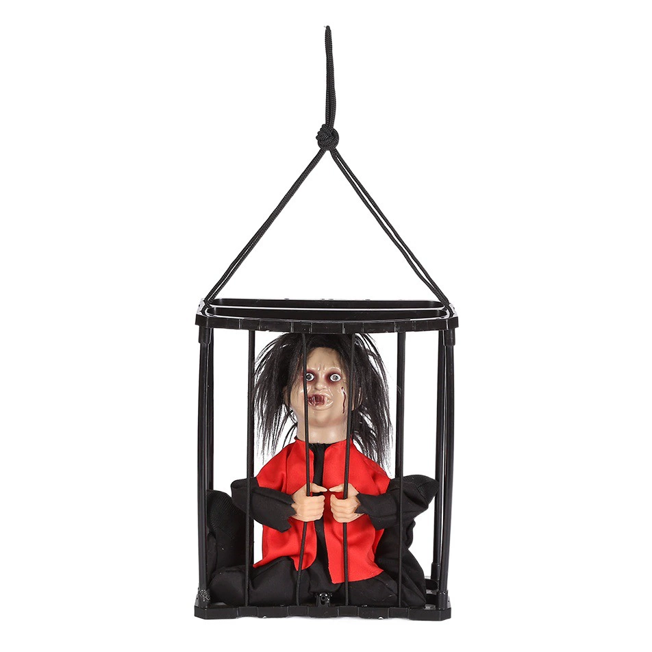 Новый реквизит для Хэллоуина клетка призрак детская Невеста призрак ужас тюрьма управление светом световой Электрический дом с привидениями декоративный реквизит
