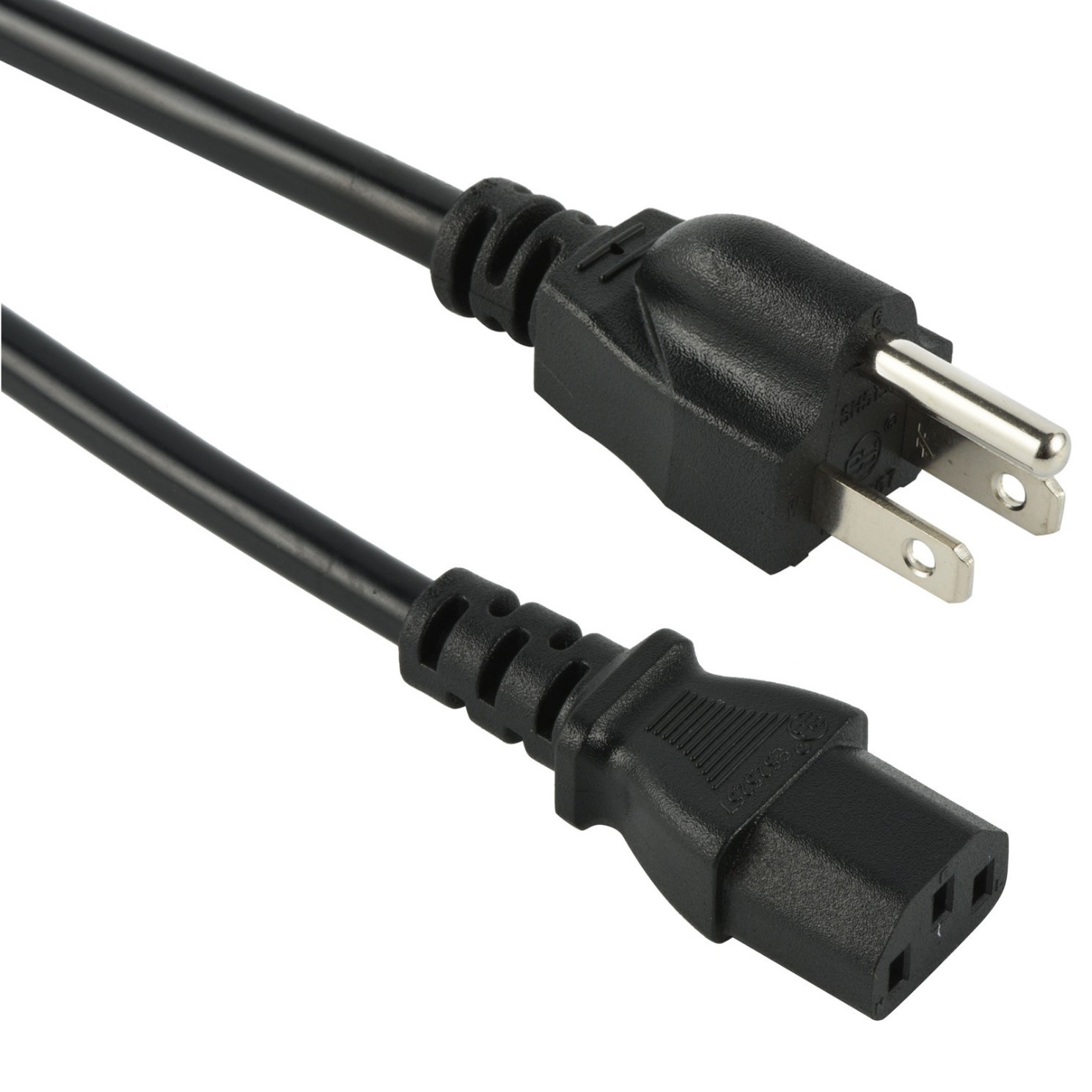 美规电源线ul美标插头3*18AWG三插品字尾纯铜线芯插座