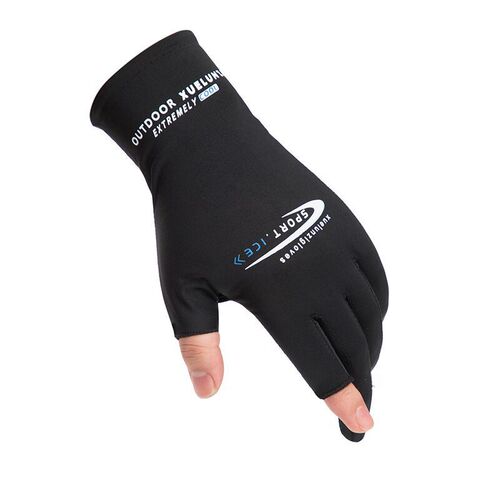 Ice Silk Gloves Sun Protection Men and Women Outdoor Fishing Sports Leisure Thin Spring and Summer Stretch Ice Sleeve Cycling Gloves Wholesale