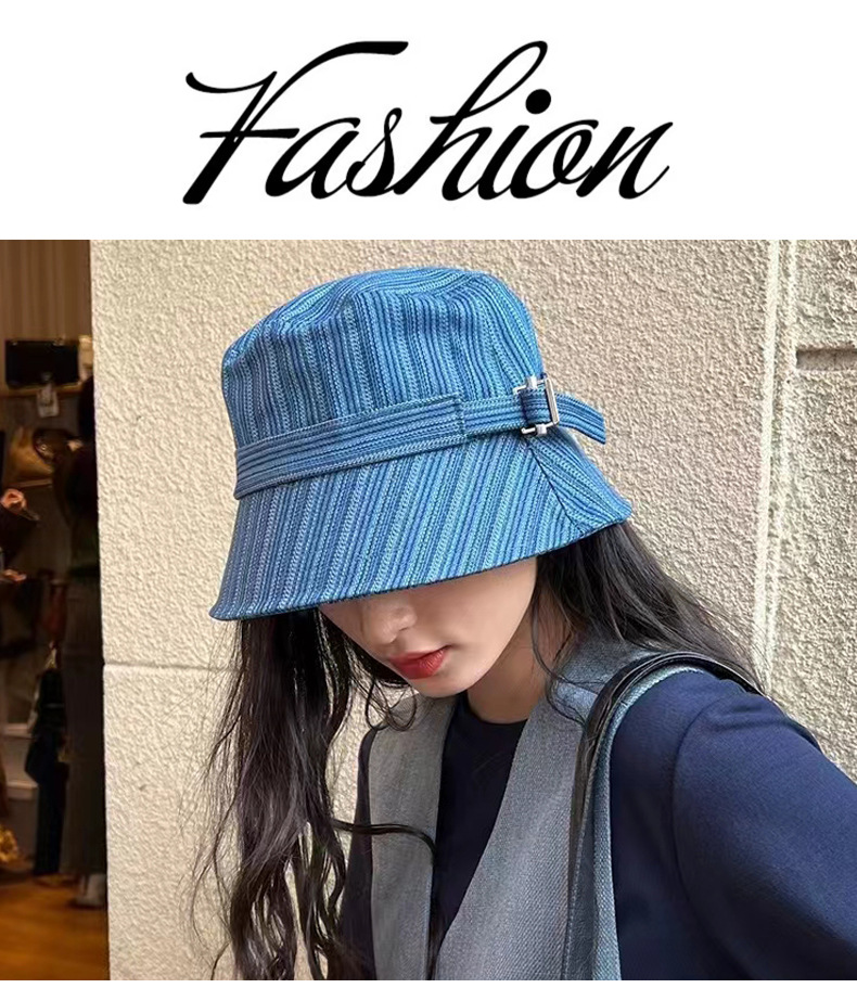 Women's Simple Style Classic Style Color Block Flat Eaves Bucket Hat display picture 1