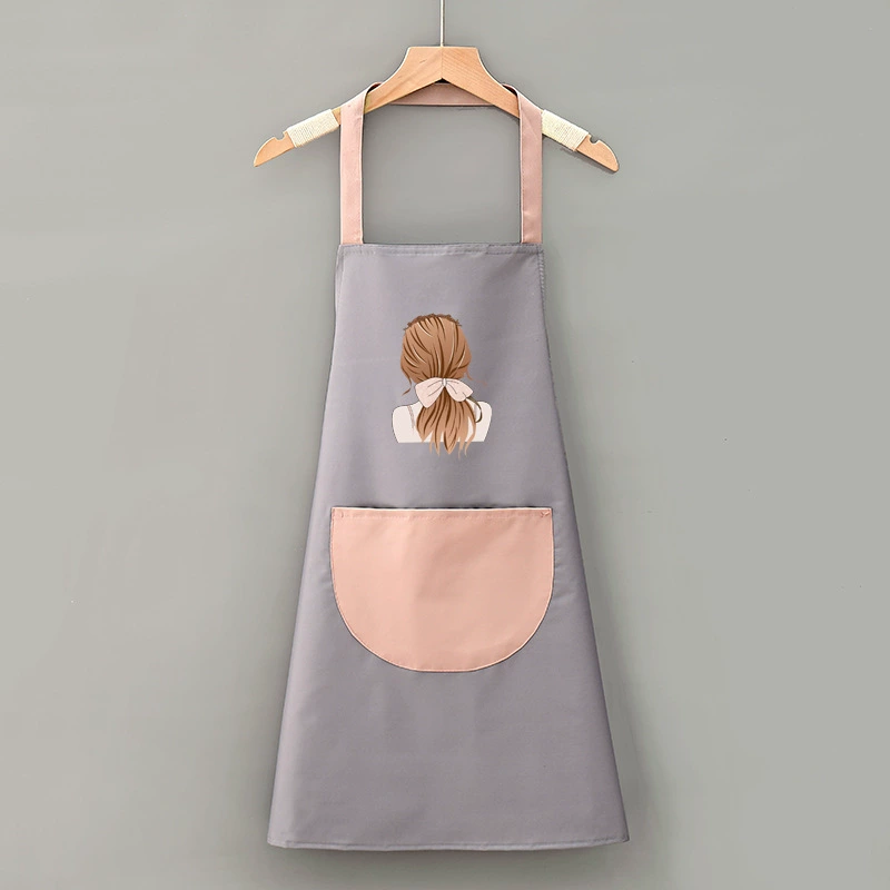 Cute fashionable waterproof apron for work for food, Korean style