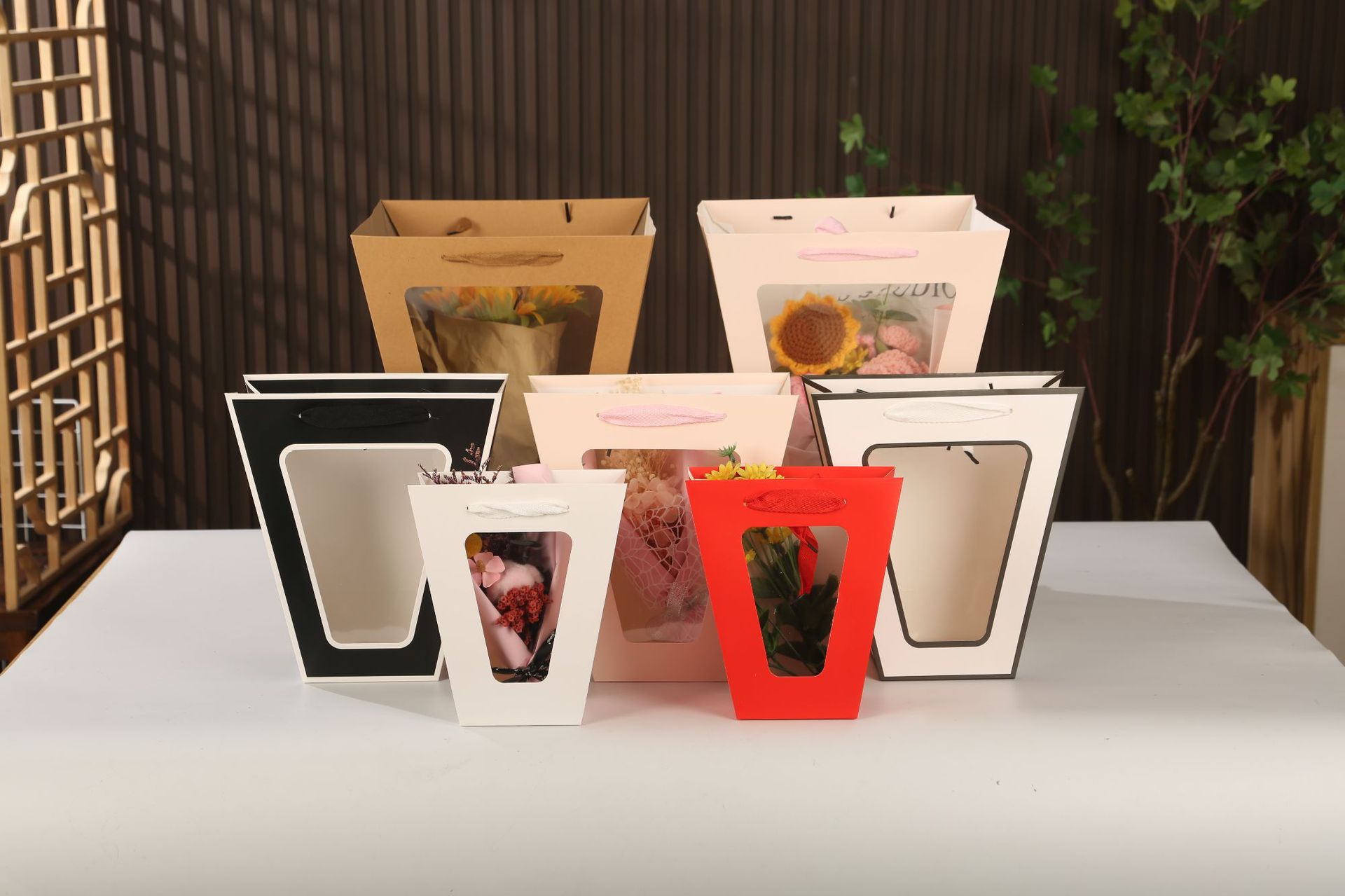 T 자형-흰색; 흰색 판지; 스몰 사이즈: 하단 길이 10 * 너비 10 * 높이 20CM (가방 길이 18)