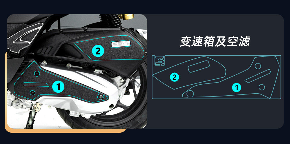 Suitable for 25 Models of Honda Pcx160, Armor Stickers, Thickened Matte Body Waterproof Protection Modification Parts and Accessories