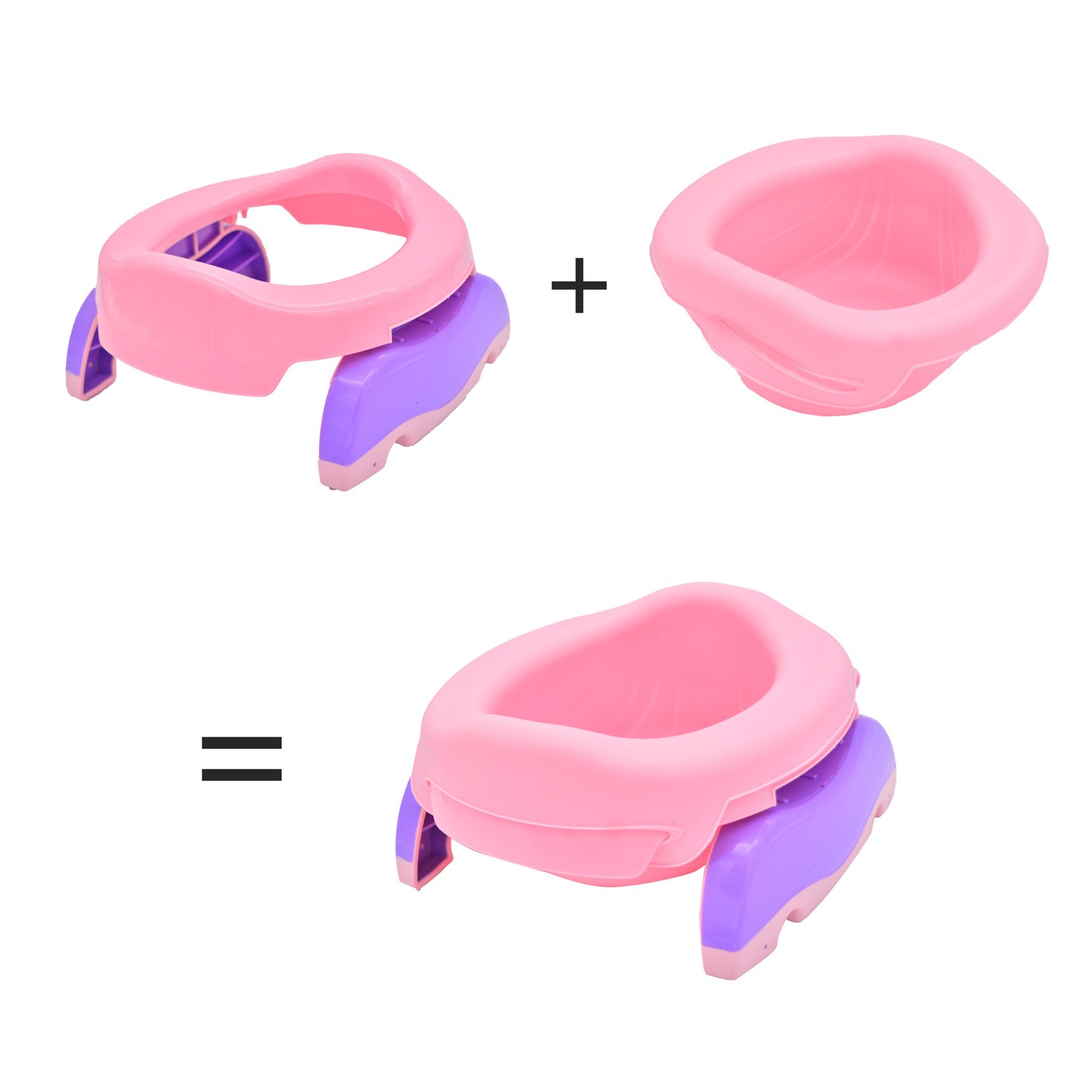 Inodoro para niños en stock cuidadosamente seleccionado Inodoro plegable portátil para automóvil Baño especial para bebés Inodoro para bebés engrosado