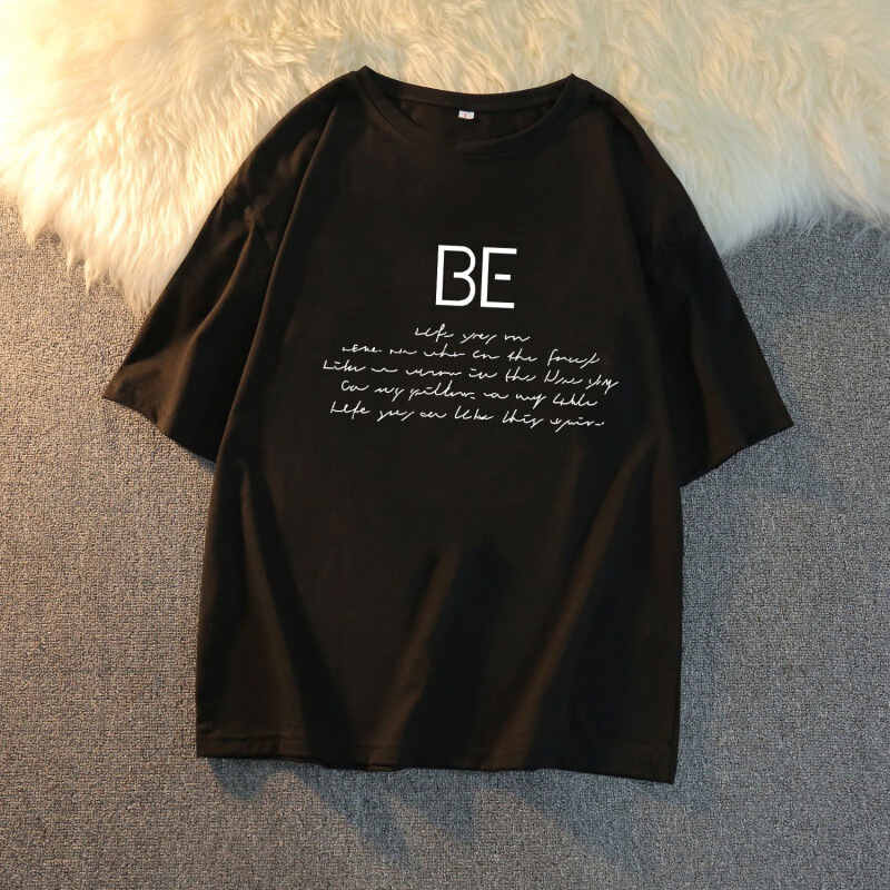 Bulletproof Youth League's New Album BE Around Should Aid Song Clothes Same Short-sleeved T-shirt Men's and Women's Summer Multi-color T-shirt