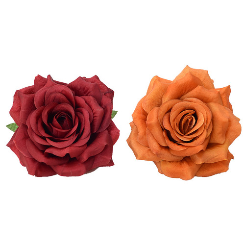 Artificial flowers, vintage rose, bookshelf desk, office, minimalist, floral arrangement, European diamond rose, head decoration