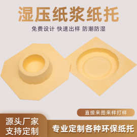 纸浆模塑护肤品纸托湿压工艺防潮防震纸内托可降解纸塑包装内衬