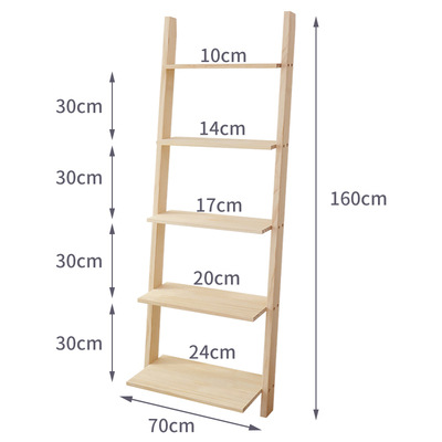 Estante de almacenamiento trapezoidal ins Estante de esquina de la sala de estar de madera maciza Estante de flores de balcón multicapa Estantería de piso simple nórdico image 18