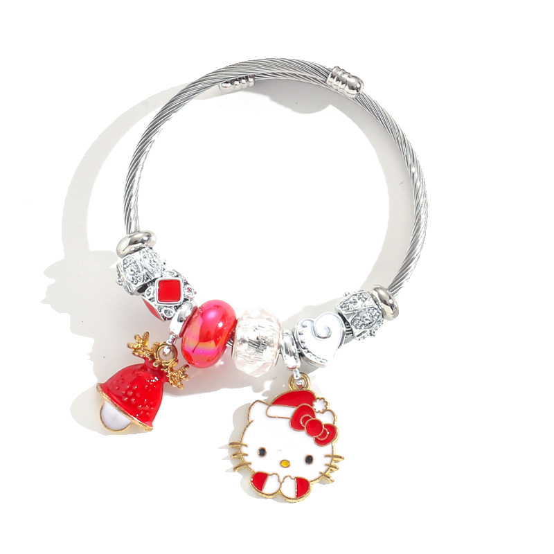 pandora cartoon christmas bracelet female girlfriends bracelet student cute hello kitty cinnamoroll babycinnamoroll pendant bracelet undefined