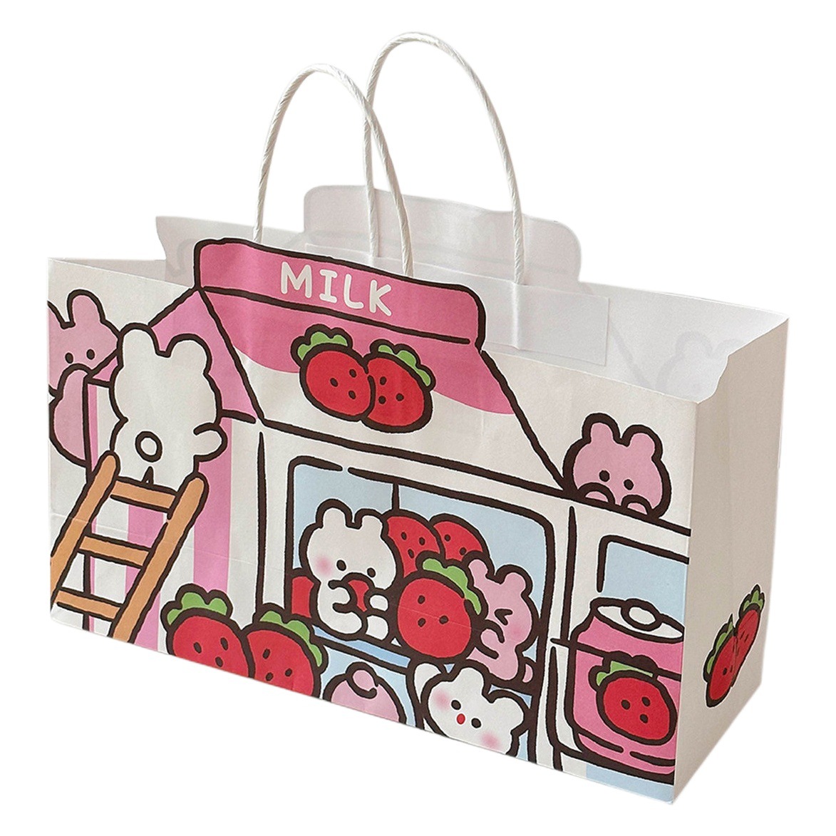 Tengyi lindo conejo nube tienda bolsa de papel bolso de compras bolsa de regalo bolsa de almacenamiento embalaje de regalo